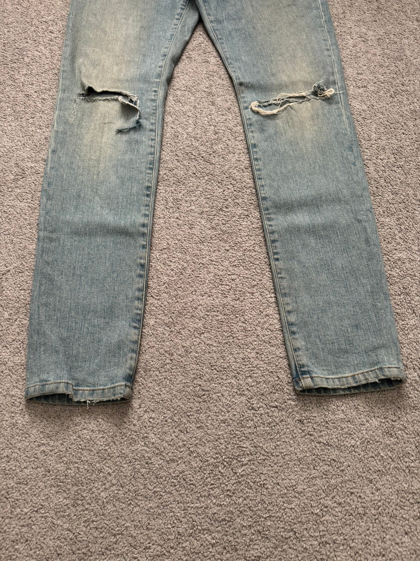 FW15 Saint Laurent by Hedi Slimane Knee Slit D02 Denim Jeans