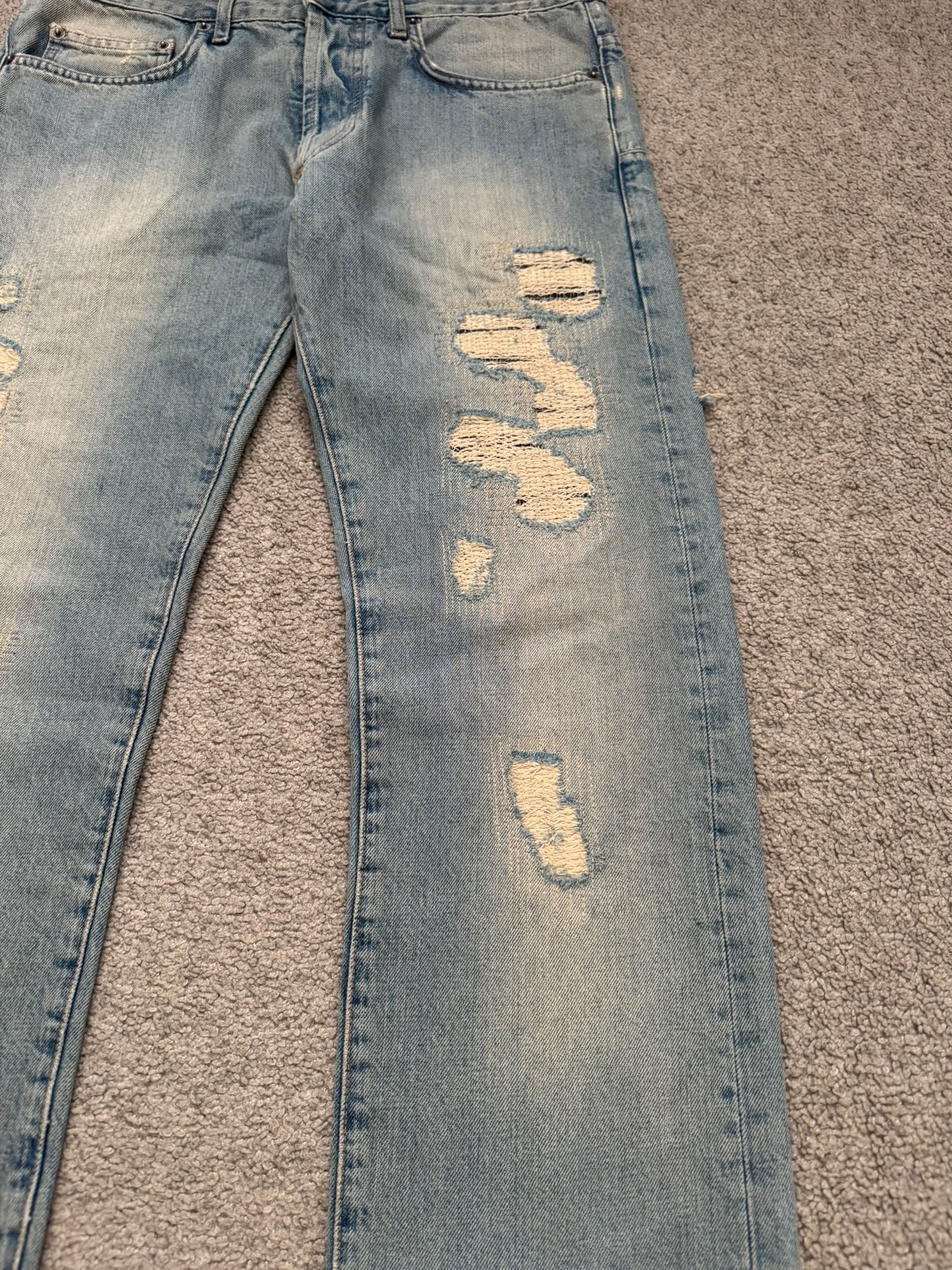 SS06 Dior Homme by Hedi Slimane Crash Distressed Denim Jeans