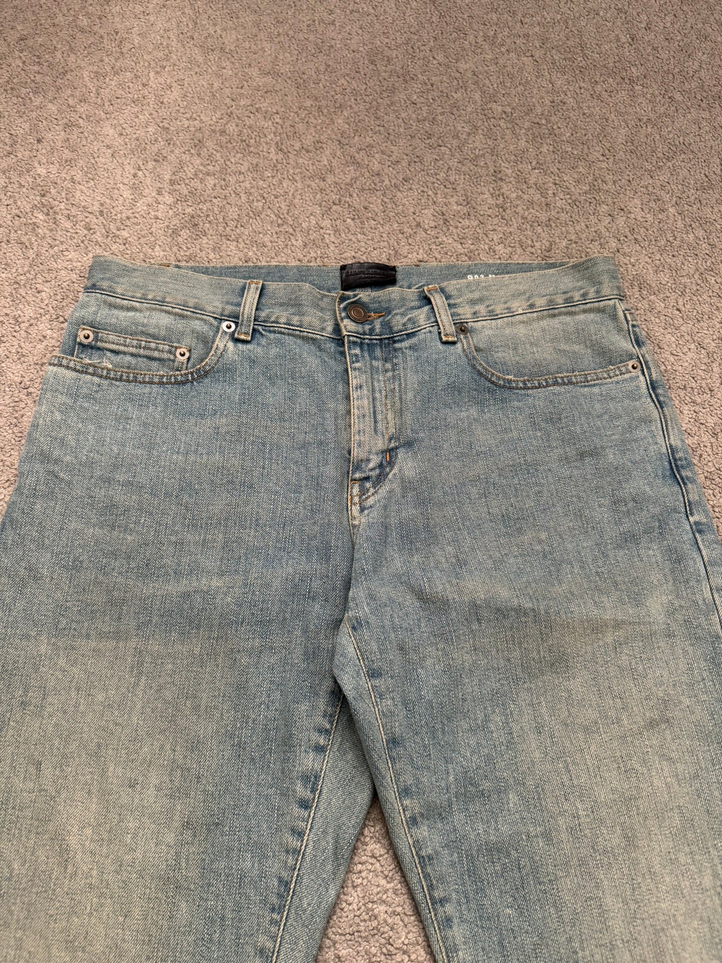 FW15 Saint Laurent by Hedi Slimane Knee Slit D02 Denim Jeans