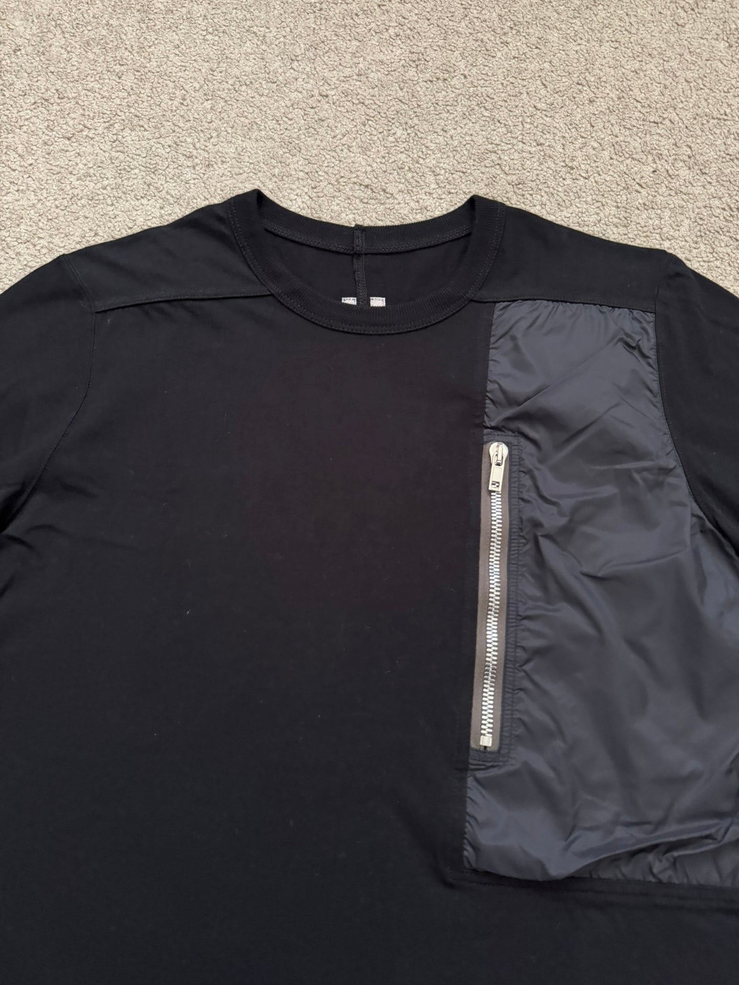 SS21 Rick Owens Mainline Nylon Zip Pocket Level T Shirt