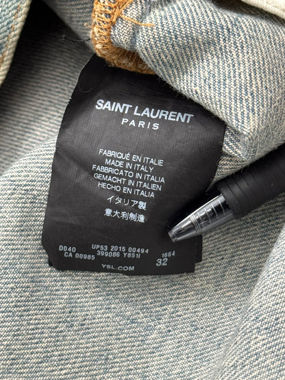 FW15 Saint Laurent by Hedi Slimane Knee Slit D02 Denim Jeans