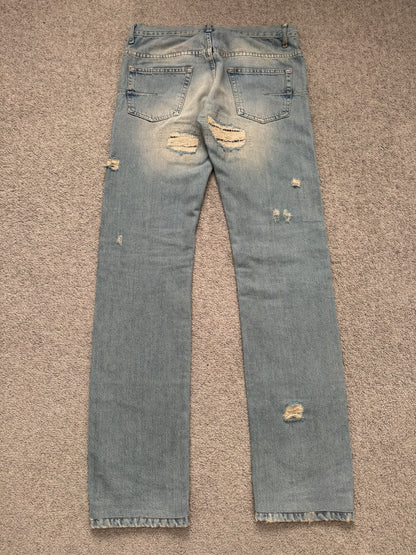SS06 Dior Homme by Hedi Slimane Crash Distressed Denim Jeans