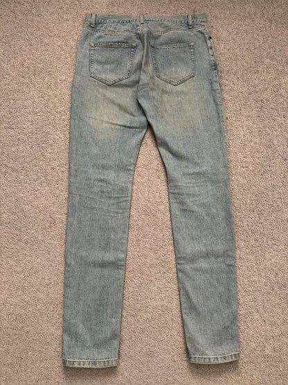 FW15 Saint Laurent by Hedi Slimane Knee Slit D02 Denim Jeans