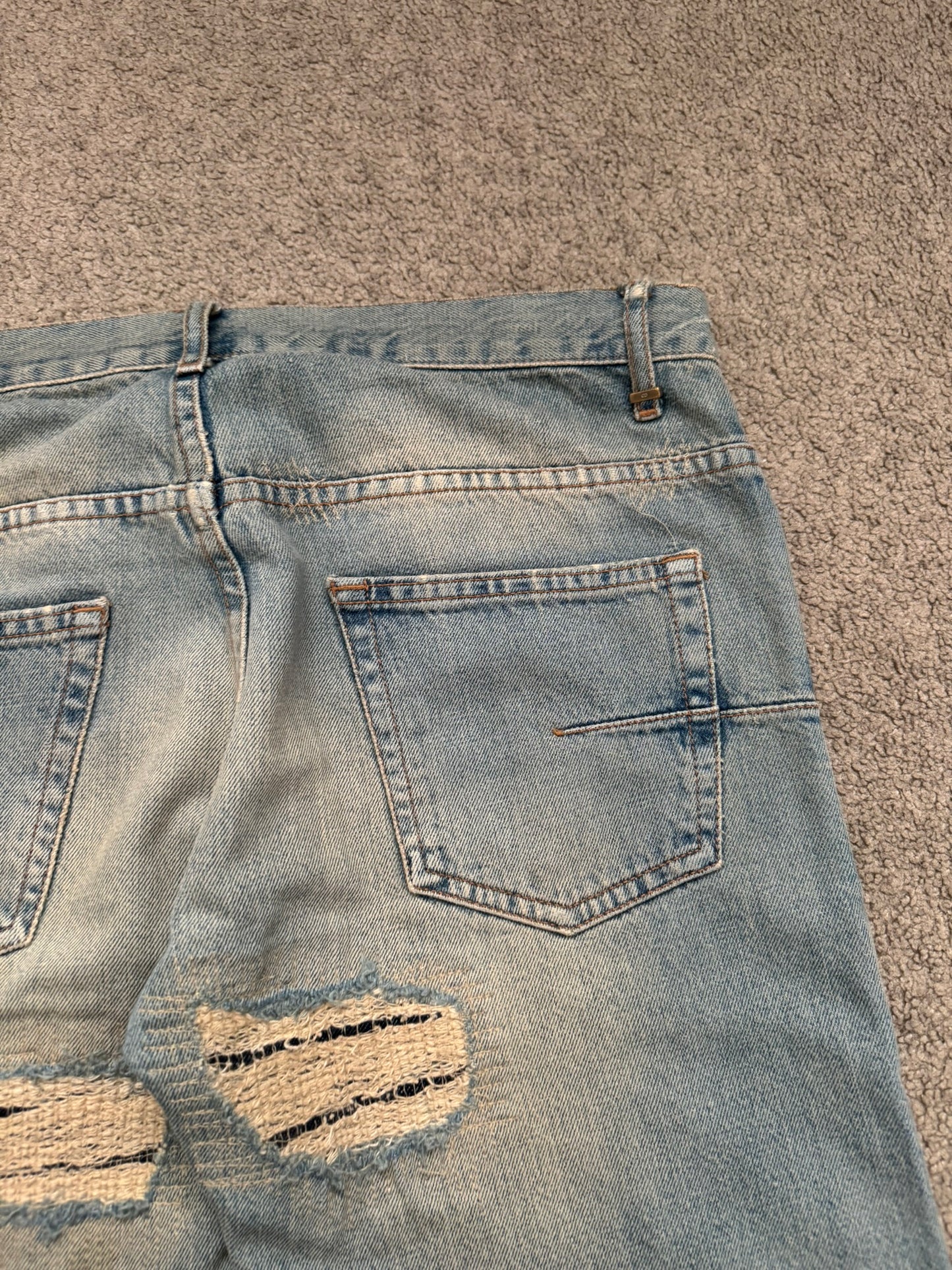 SS06 Dior Homme by Hedi Slimane Crash Distressed Denim Jeans