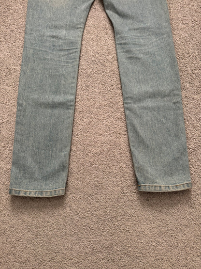 FW15 Saint Laurent by Hedi Slimane Knee Slit D02 Denim Jeans