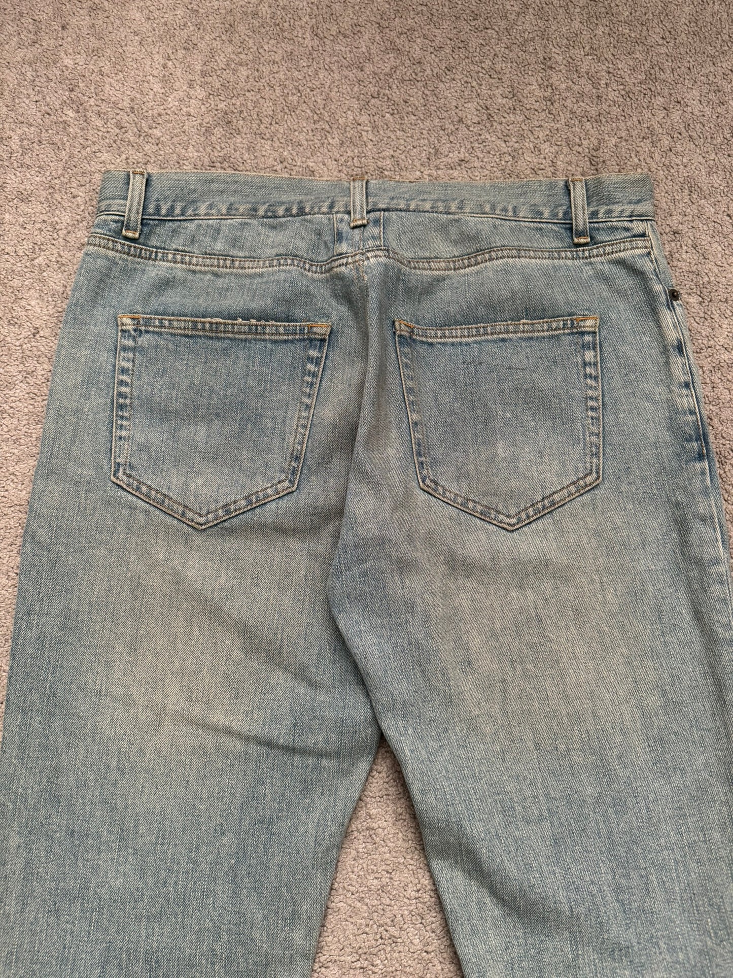 FW15 Saint Laurent by Hedi Slimane Knee Slit D02 Denim Jeans