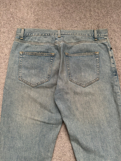 FW15 Saint Laurent by Hedi Slimane Knee Slit D02 Denim Jeans