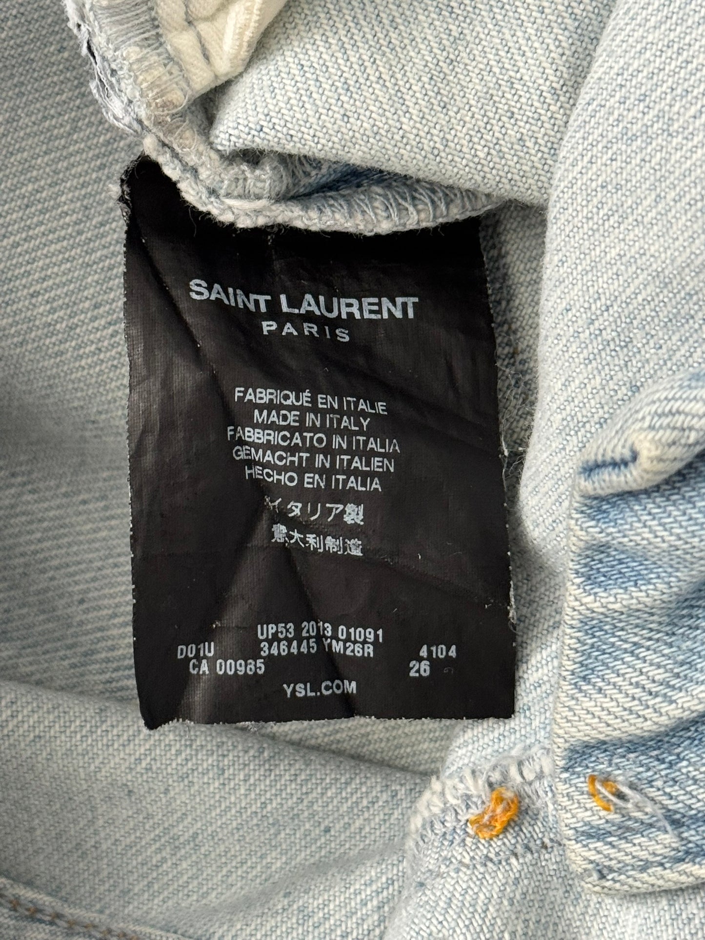 SS14 Saint Laurent by Hedi Slimane Lightwash D02 Denim Jeans