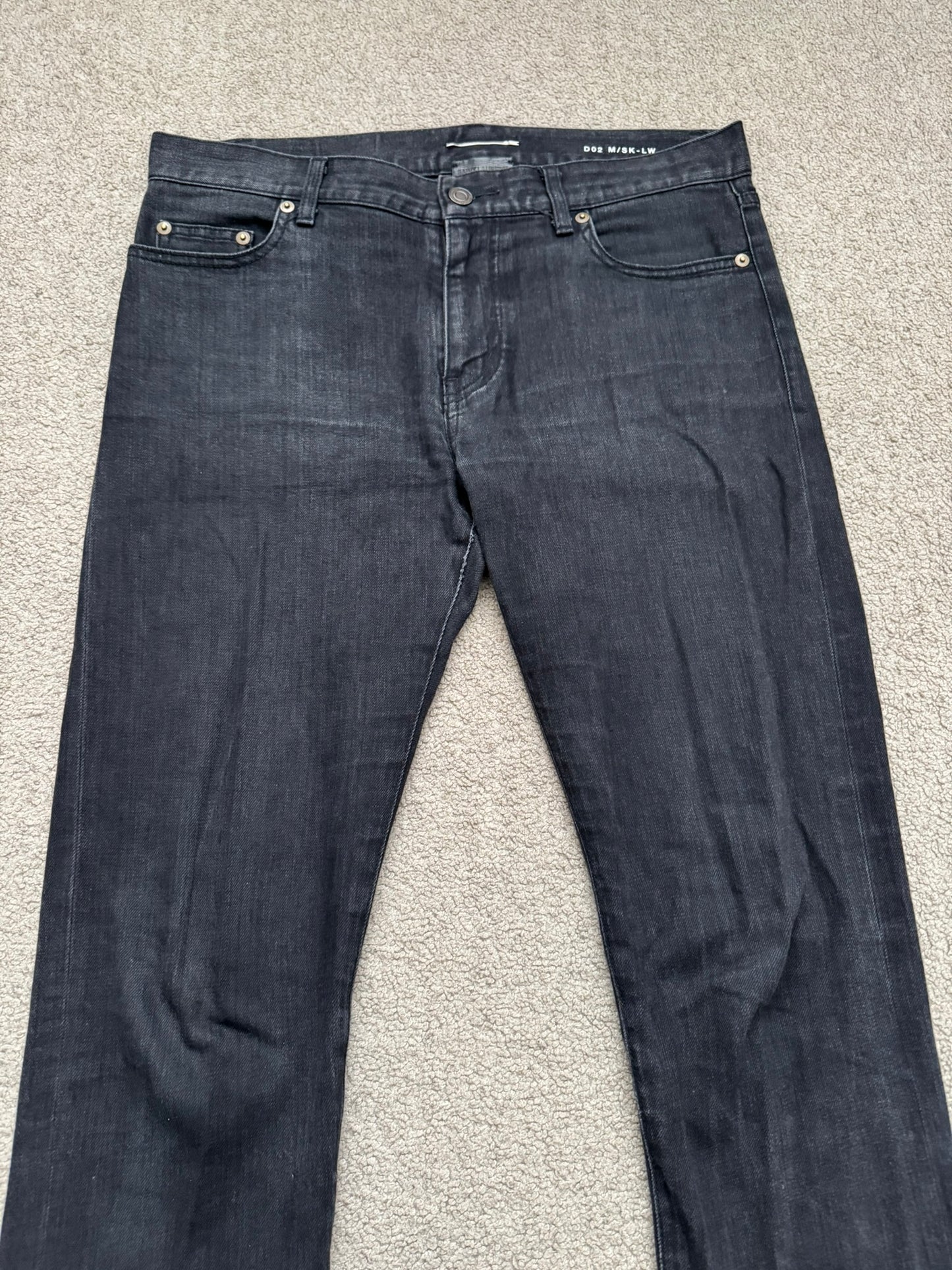 SS15 Saint Laurent by Hedi Slimane Black D02 Denim Jeans