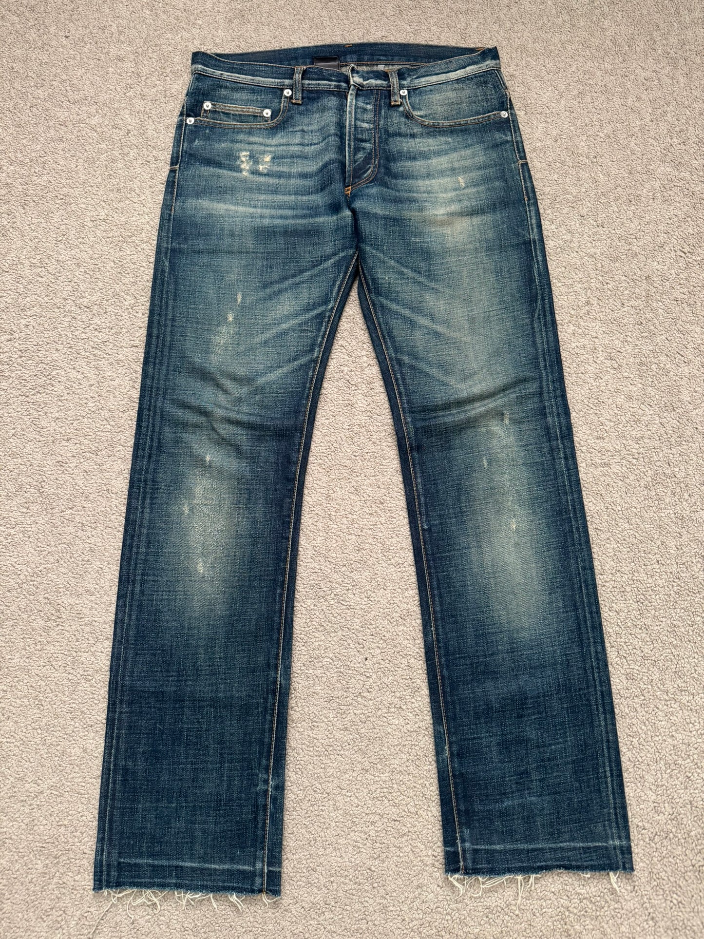 AW06 Dior Homme by Hedi Slimane Dust Wash Distressed Denim Jeans