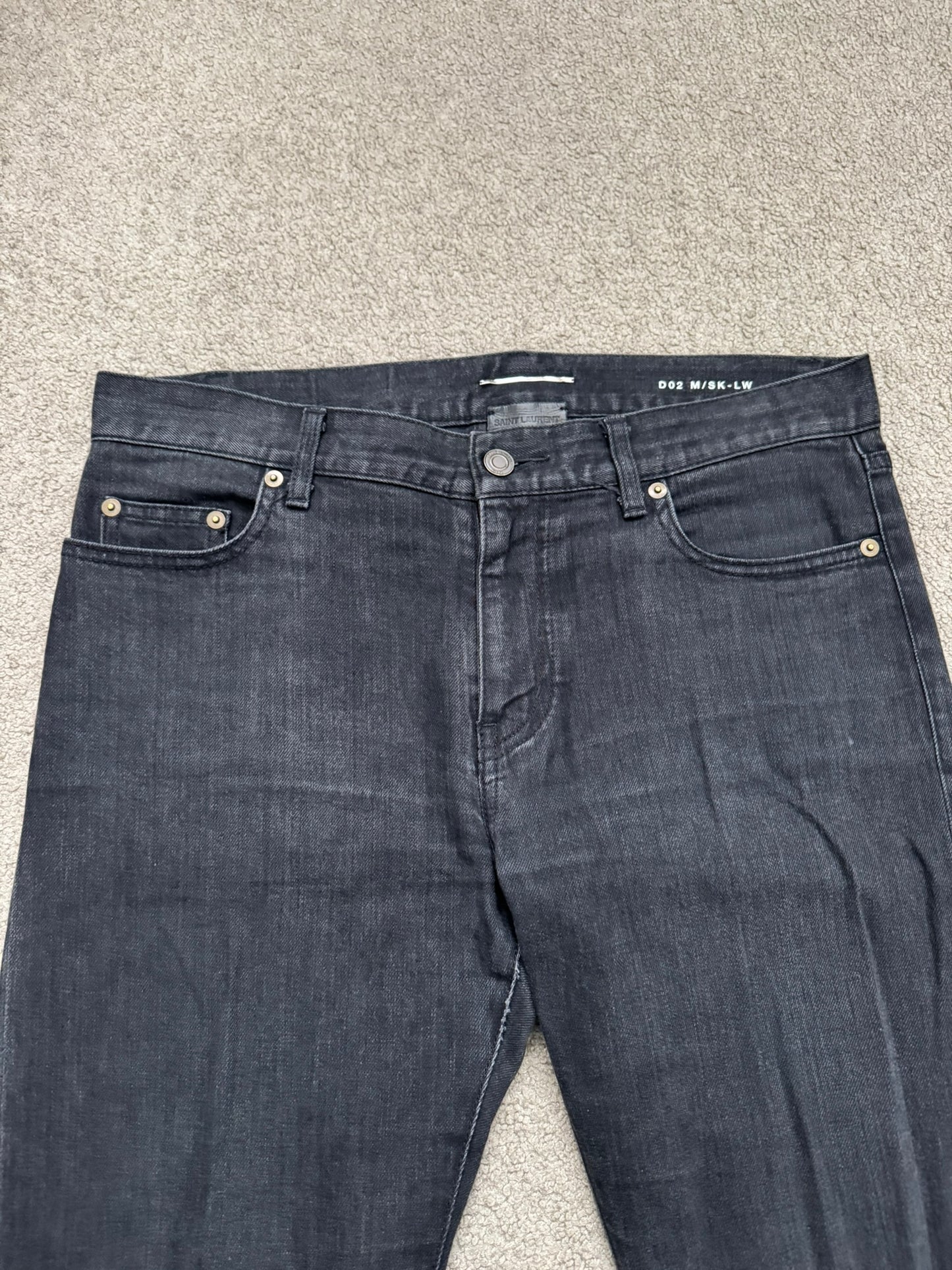 SS15 Saint Laurent by Hedi Slimane Black D02 Denim Jeans