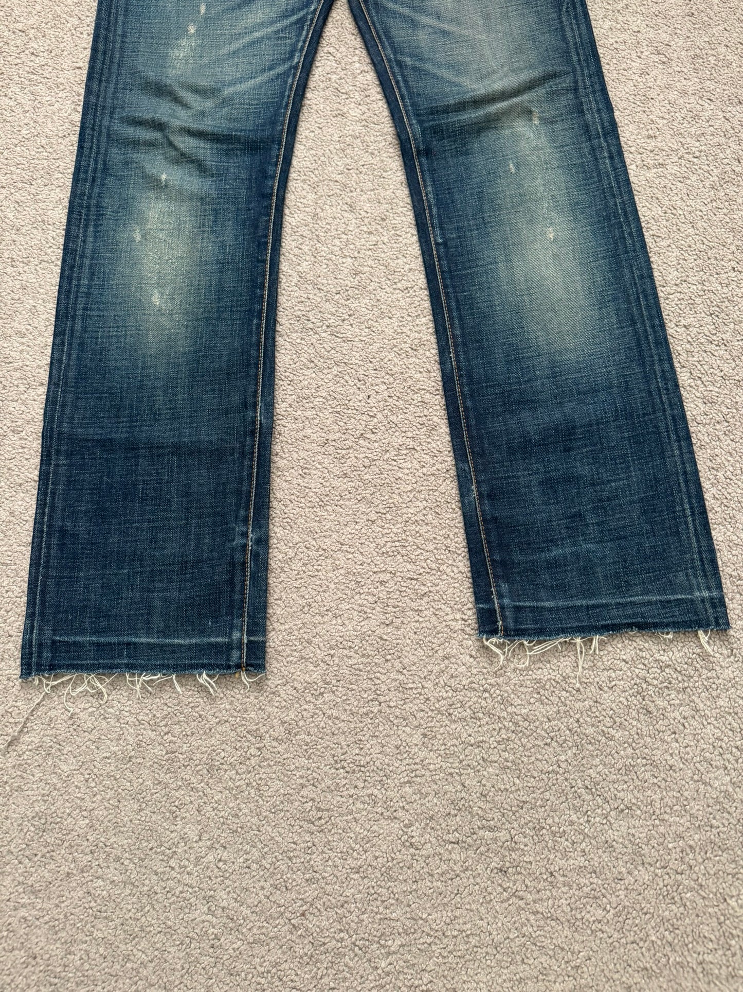 AW06 Dior Homme by Hedi Slimane Dust Wash Distressed Denim Jeans