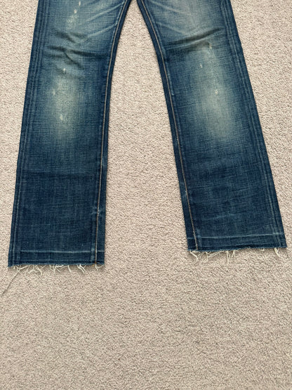 AW06 Dior Homme by Hedi Slimane Dust Wash Distressed Denim Jeans