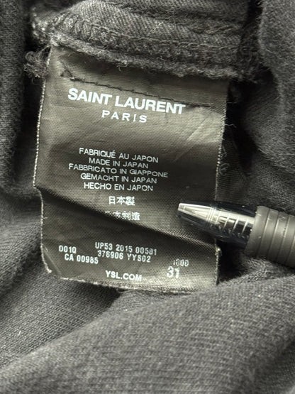 SS15 Saint Laurent by Hedi Slimane Black D02 Denim Jeans