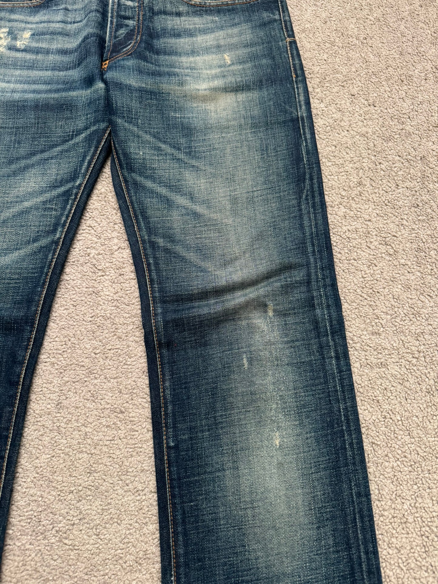 AW06 Dior Homme by Hedi Slimane Dust Wash Distressed Denim Jeans