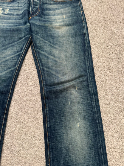 AW06 Dior Homme by Hedi Slimane Dust Wash Distressed Denim Jeans