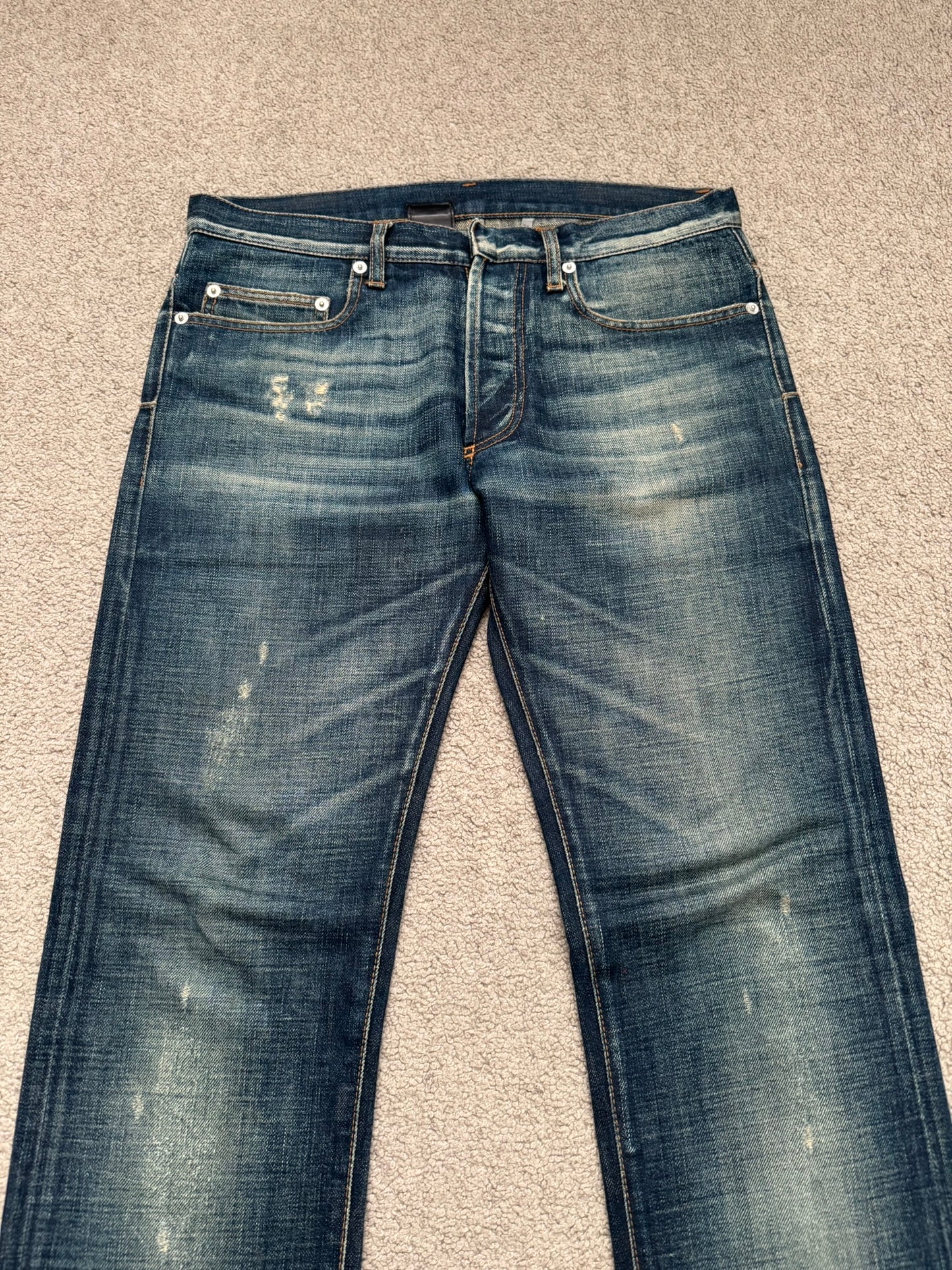 AW06 Dior Homme by Hedi Slimane Dust Wash Distressed Denim Jeans