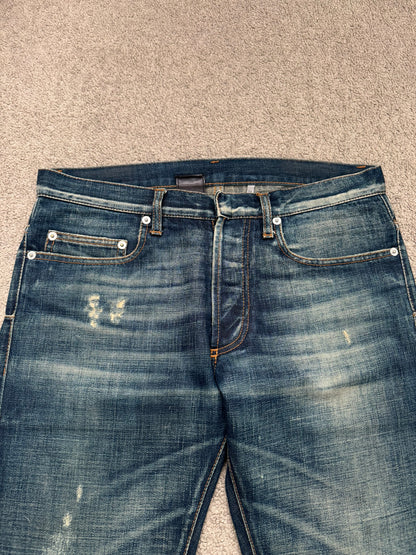 AW06 Dior Homme by Hedi Slimane Dust Wash Distressed Denim Jeans