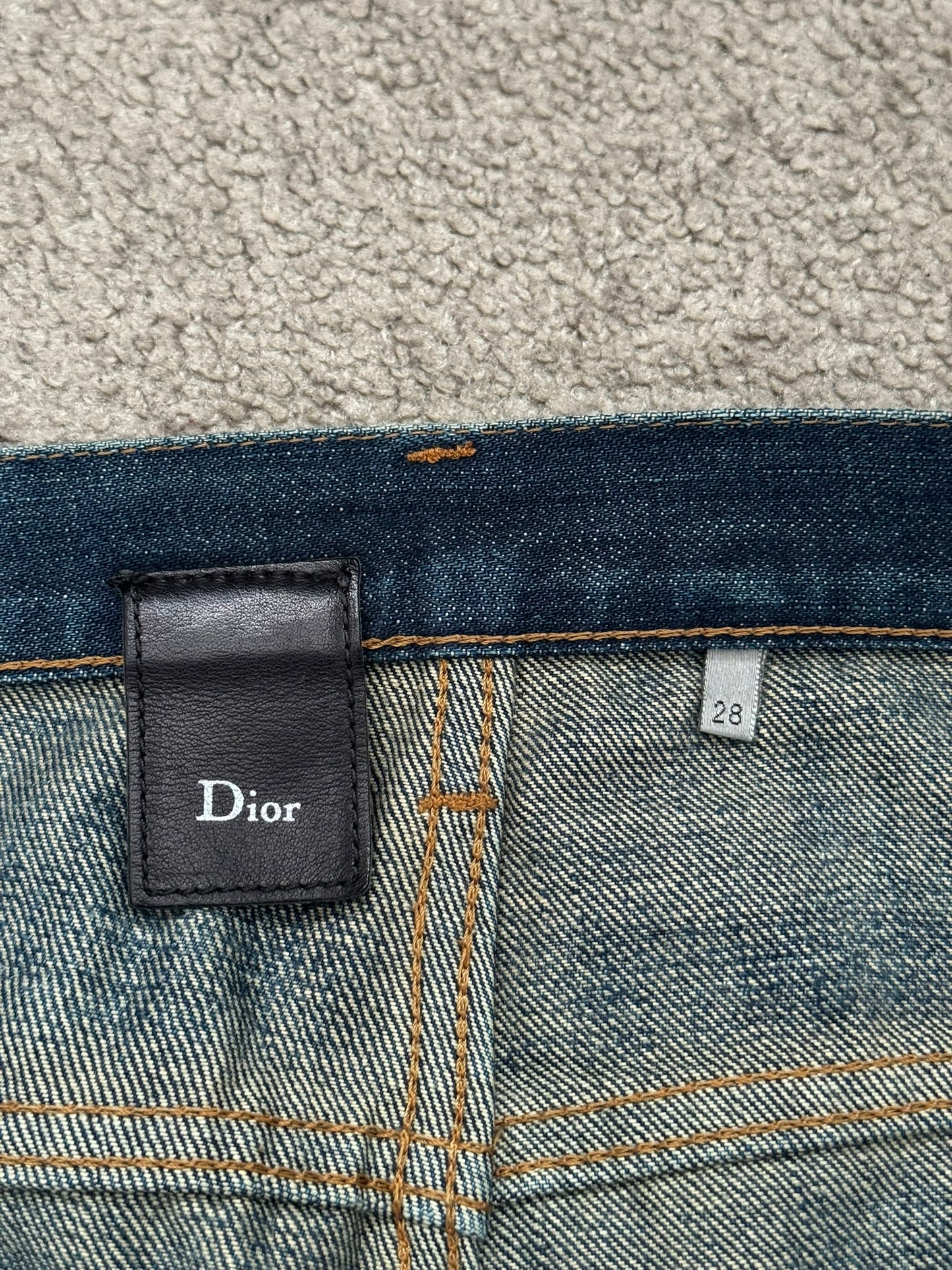 AW06 Dior Homme by Hedi Slimane Dust Wash Distressed Denim Jeans