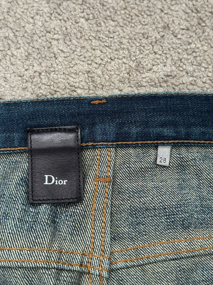 AW06 Dior Homme by Hedi Slimane Dust Wash Distressed Denim Jeans