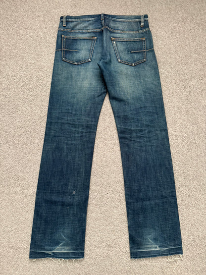 AW06 Dior Homme by Hedi Slimane Dust Wash Distressed Denim Jeans