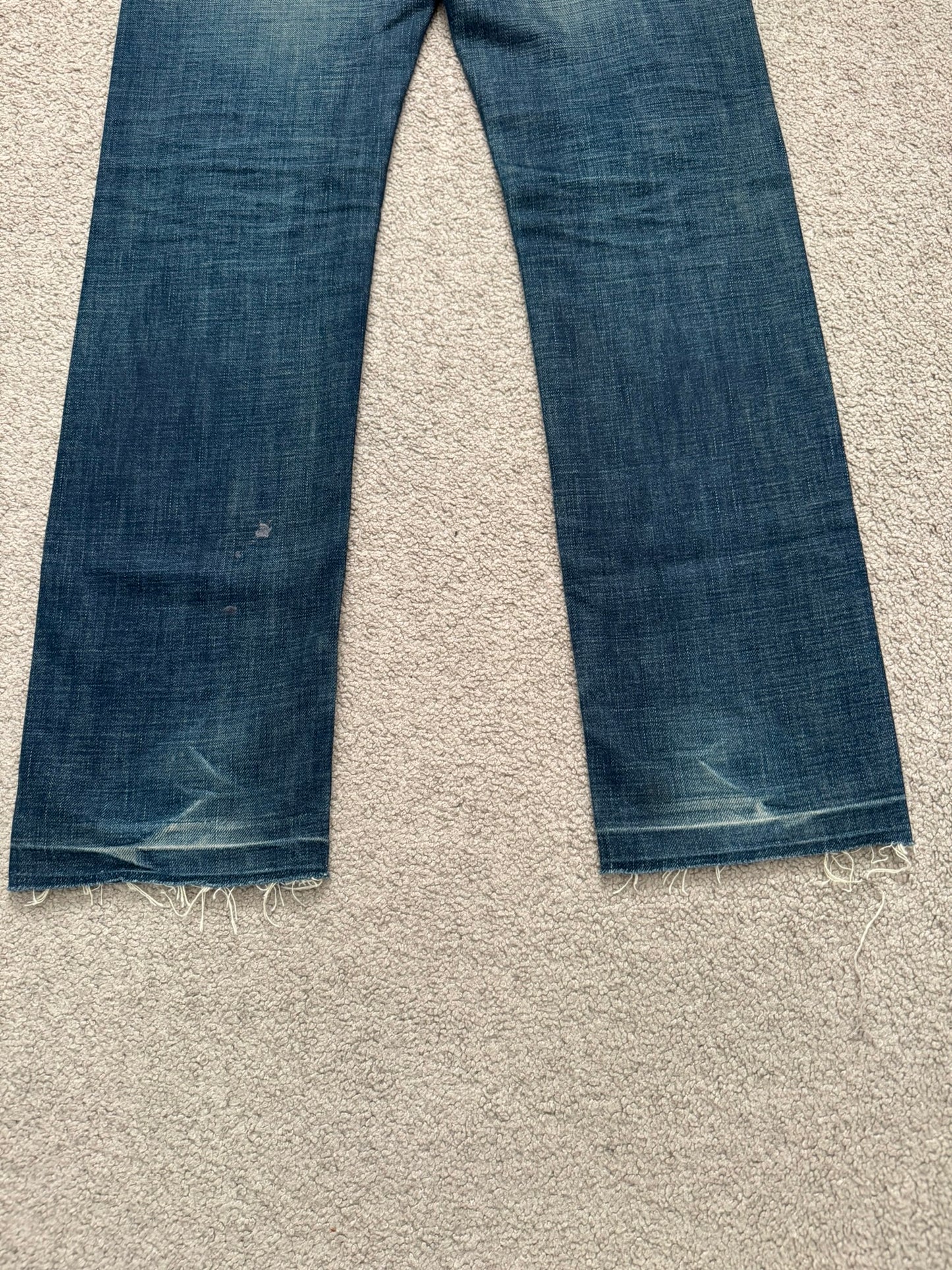 AW06 Dior Homme by Hedi Slimane Dust Wash Distressed Denim Jeans