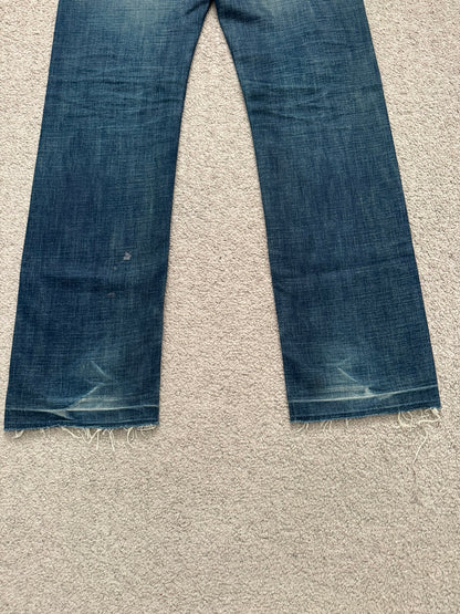 AW06 Dior Homme by Hedi Slimane Dust Wash Distressed Denim Jeans