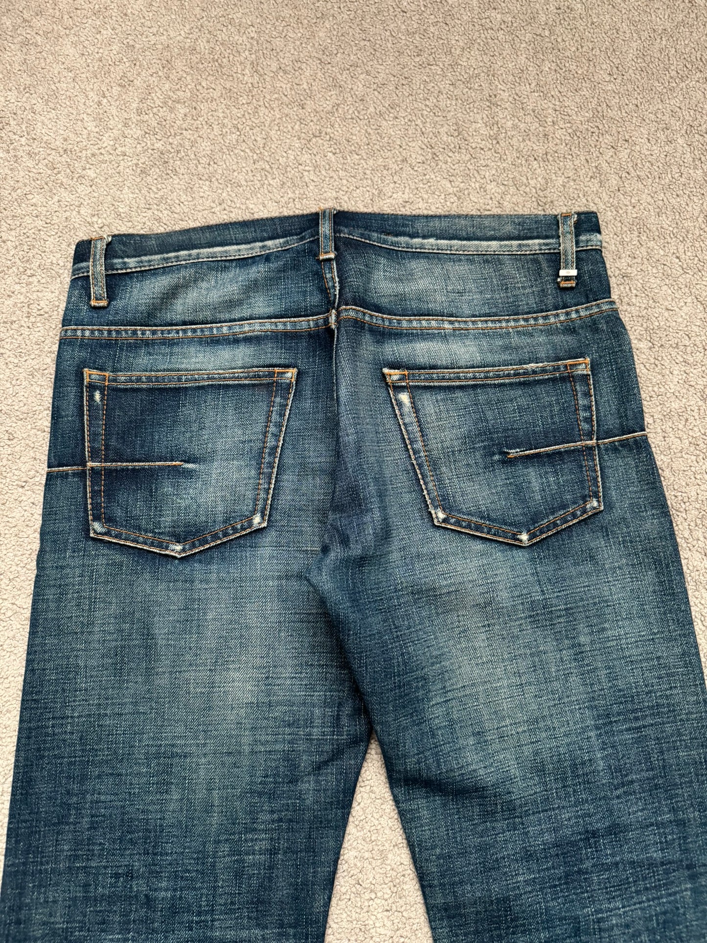 AW06 Dior Homme by Hedi Slimane Dust Wash Distressed Denim Jeans