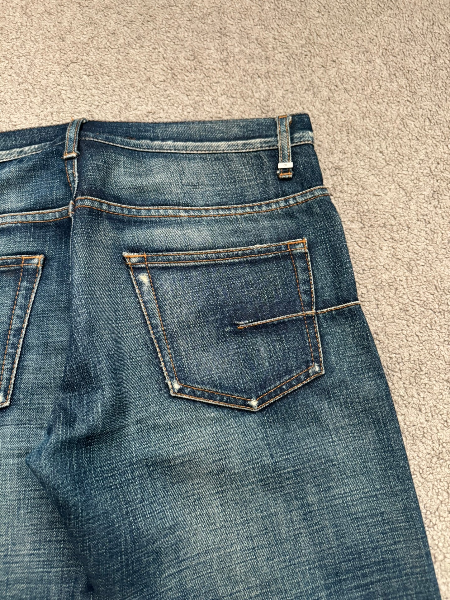 AW06 Dior Homme by Hedi Slimane Dust Wash Distressed Denim Jeans