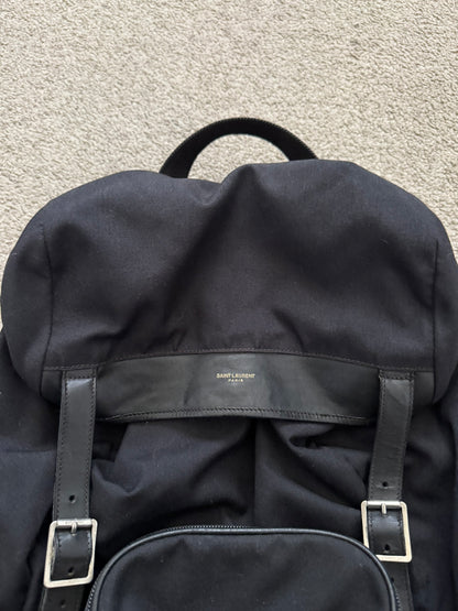 FW16 Saint Laurent by Hedi Slimane Canvas/Leather City Backpack