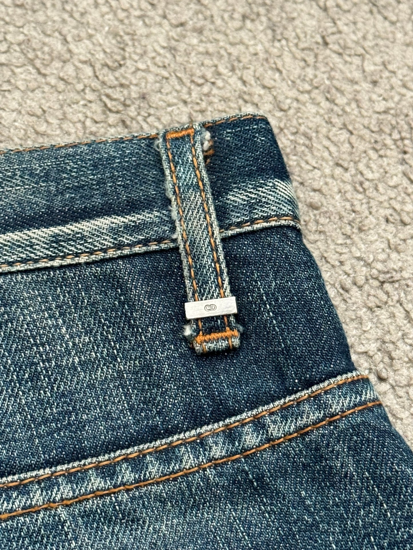 AW06 Dior Homme by Hedi Slimane Dust Wash Distressed Denim Jeans