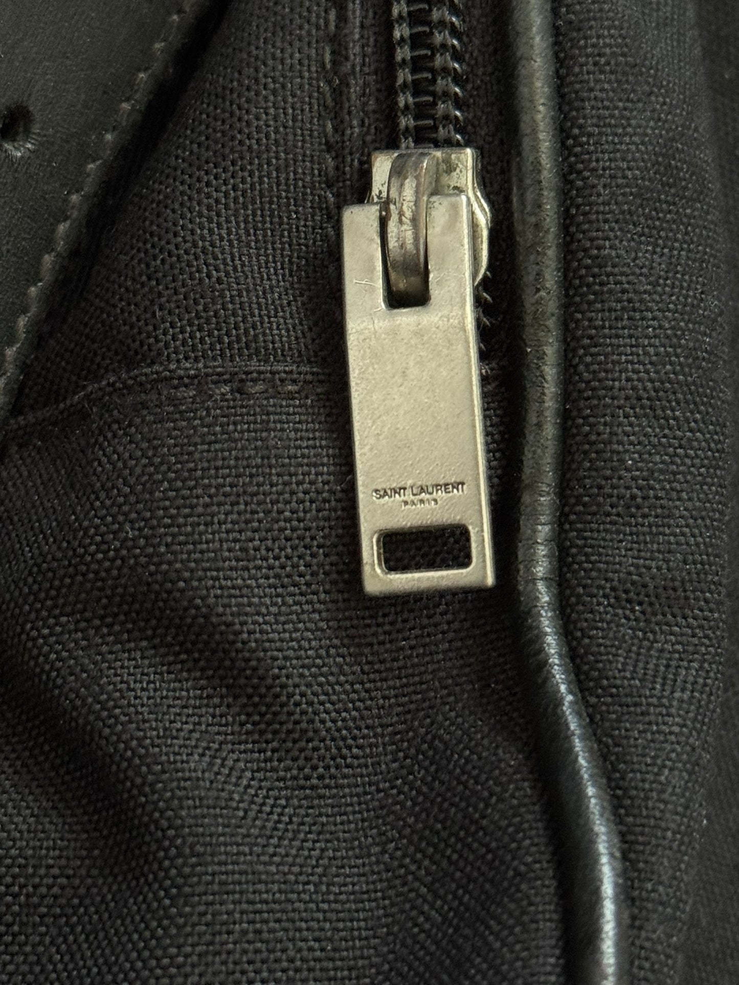 FW16 Saint Laurent by Hedi Slimane Canvas/Leather City Backpack