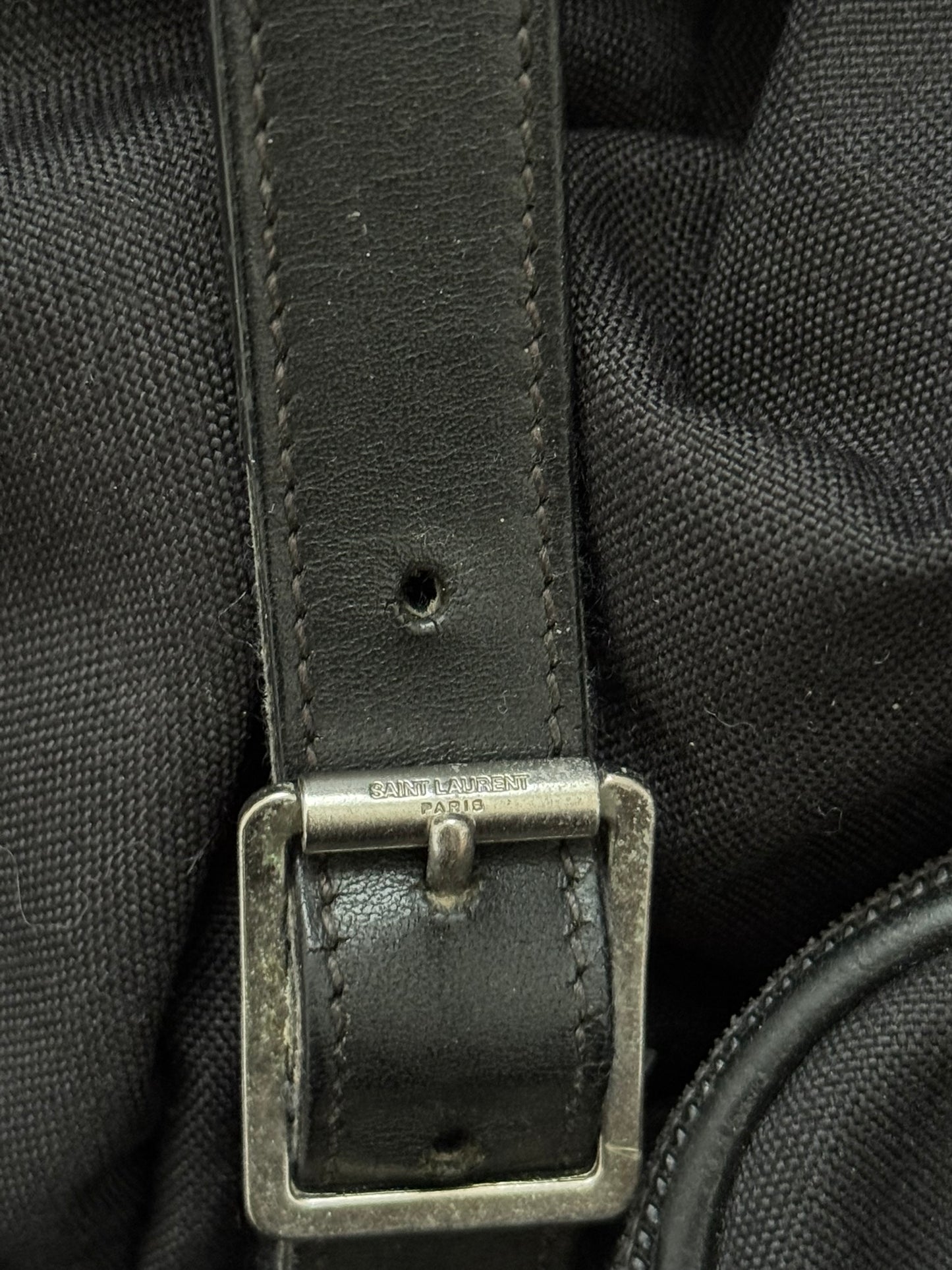 FW16 Saint Laurent by Hedi Slimane Canvas/Leather City Backpack