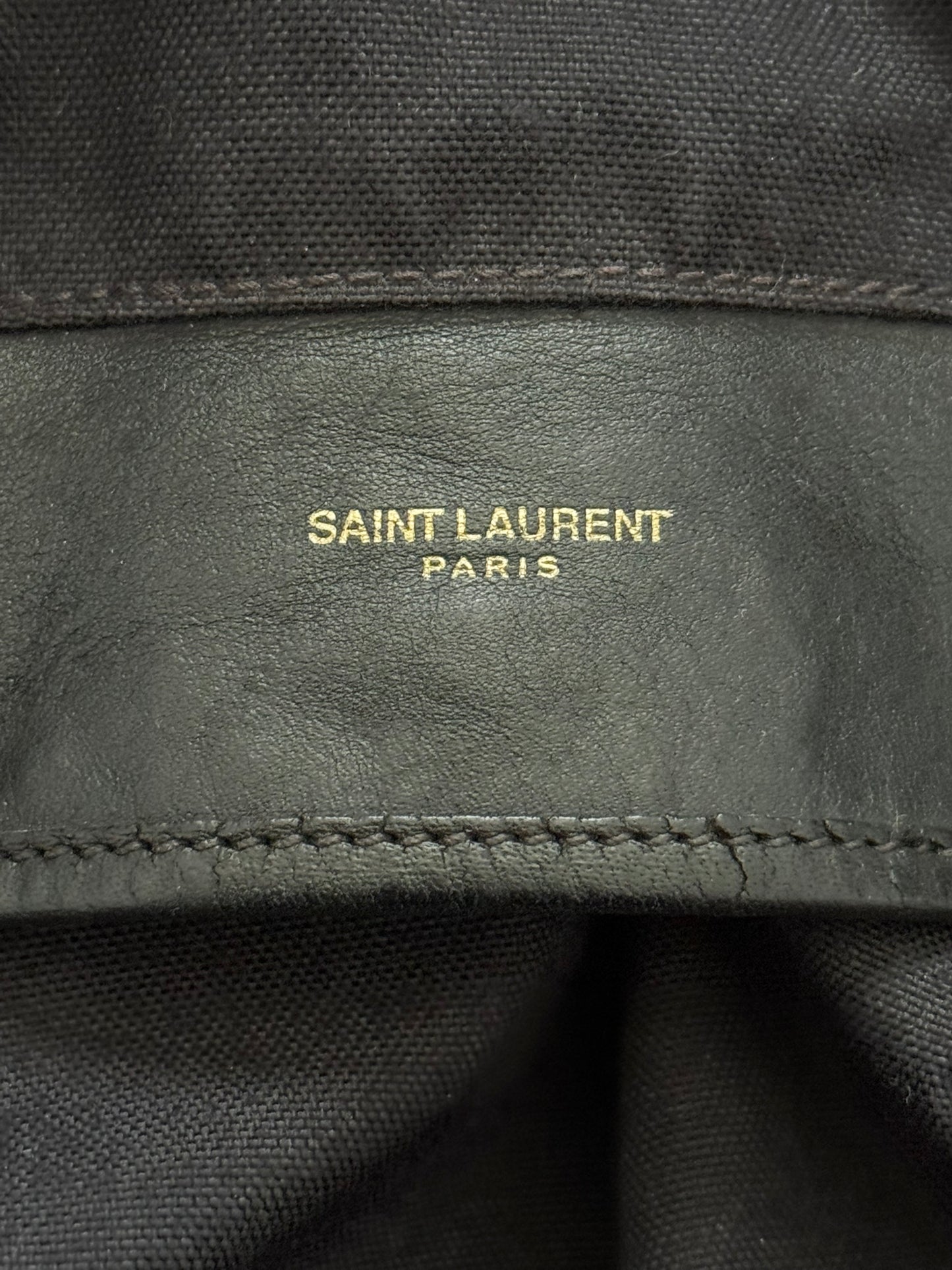 FW16 Saint Laurent by Hedi Slimane Canvas/Leather City Backpack