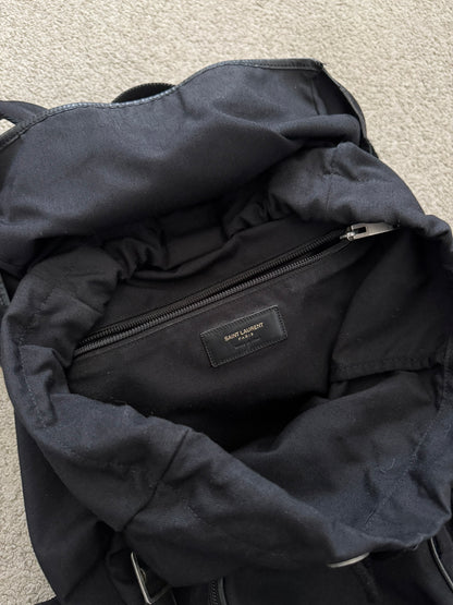 FW16 Saint Laurent by Hedi Slimane Canvas/Leather City Backpack