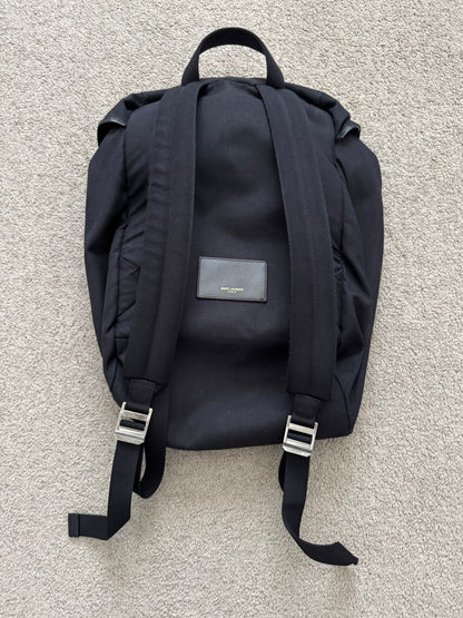 FW16 Saint Laurent by Hedi Slimane Canvas/Leather City Backpack