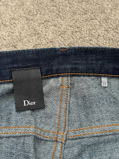FW14 Dior Homme by Kris Van Assche Paint Splatter Denim Jeans
