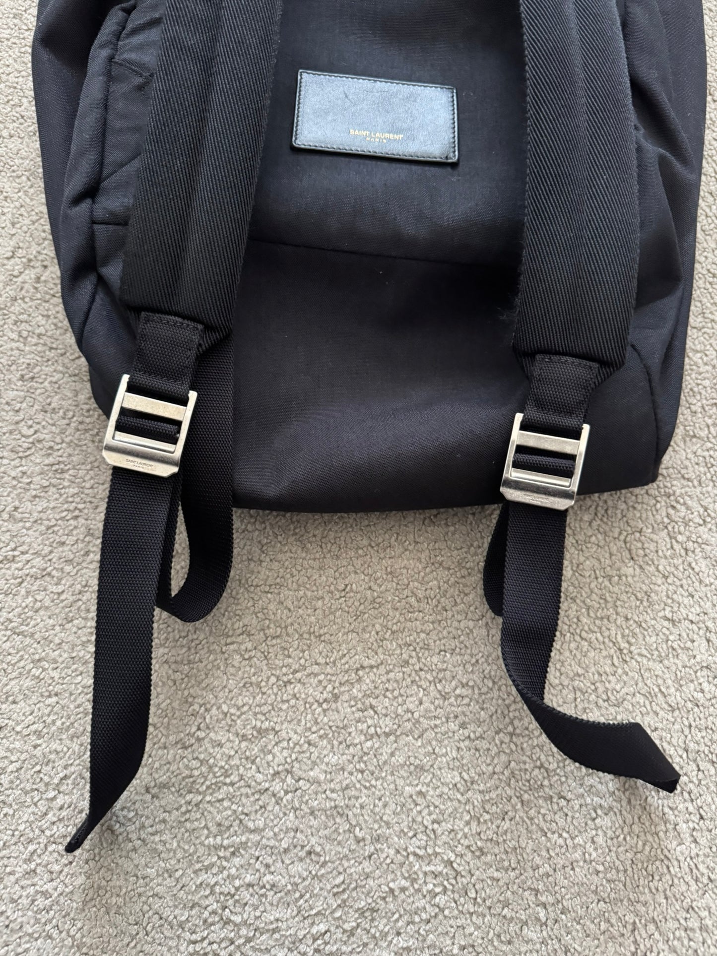 FW16 Saint Laurent by Hedi Slimane Canvas/Leather City Backpack