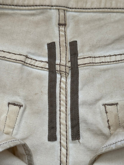 SS25 Rick Owens DRKSHDW Parchment Foil Wax Detroit Denim Jeans