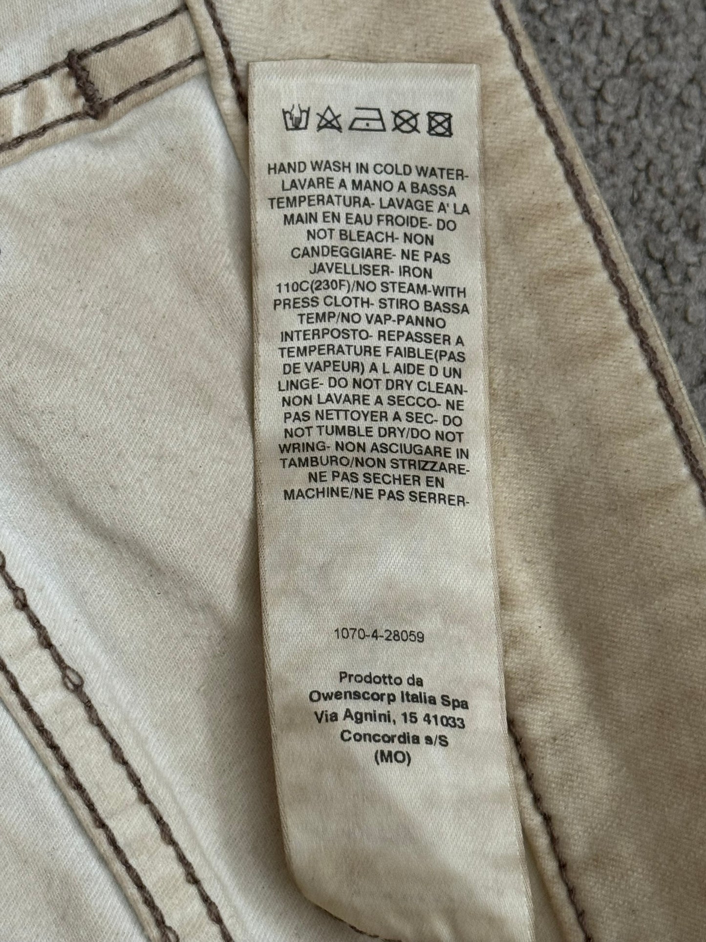SS25 Rick Owens DRKSHDW Parchment Foil Wax Detroit Denim Jeans