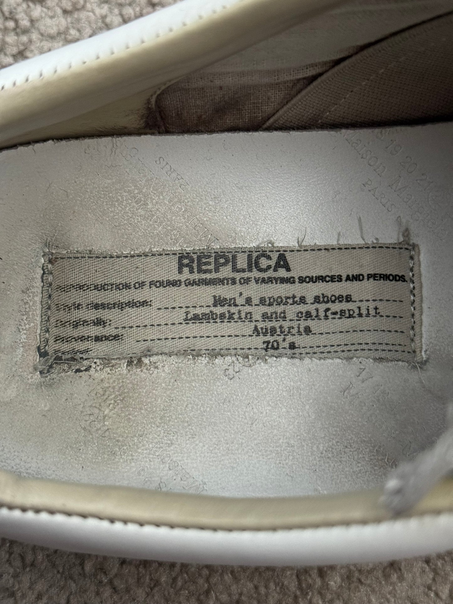 Maison Margiela Replica White/Gum GAT Low Top Sneakers