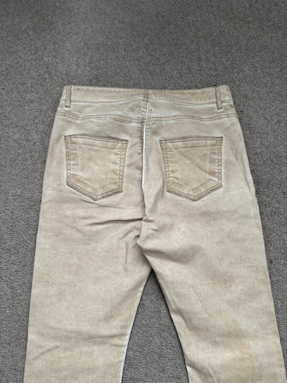 SS25 Rick Owens DRKSHDW Parchment Foil Wax Detroit Denim Jeans