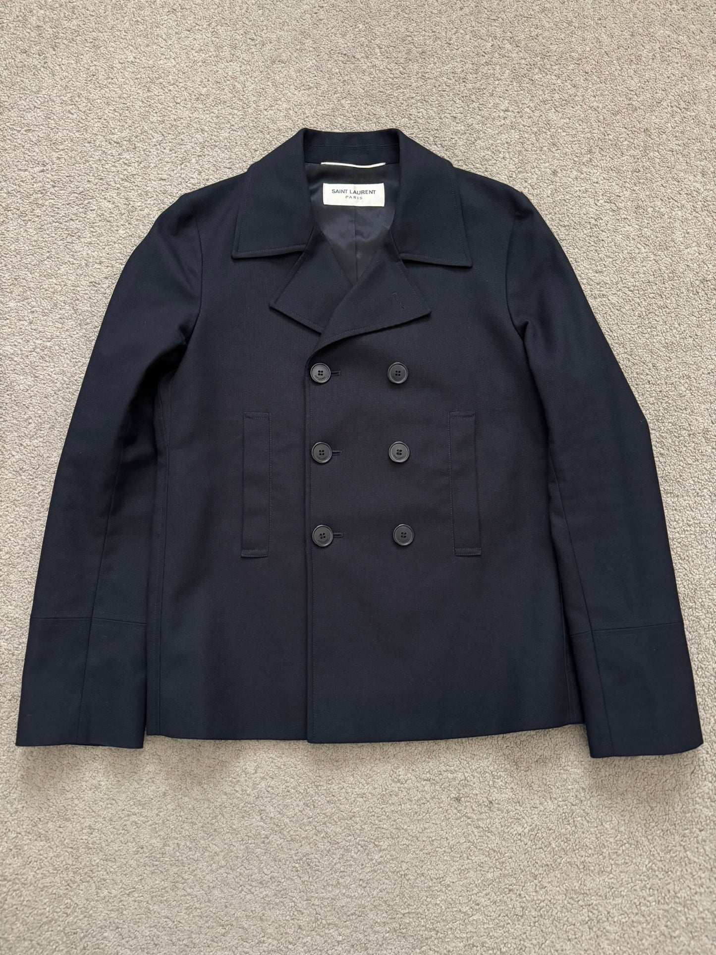 SS13 Saint Laurent by Hedi Slimane Short Peacoat