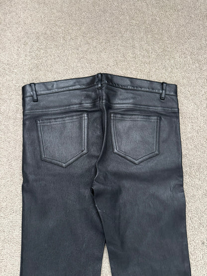 FW17 Saint Laurent Paris Black Lambskin Leather Jeans
