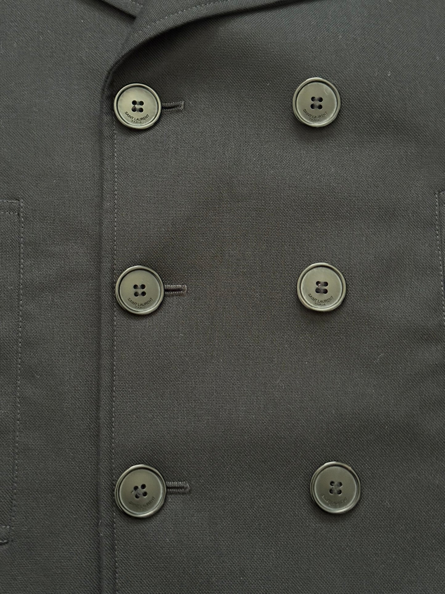 SS13 Saint Laurent by Hedi Slimane Short Peacoat