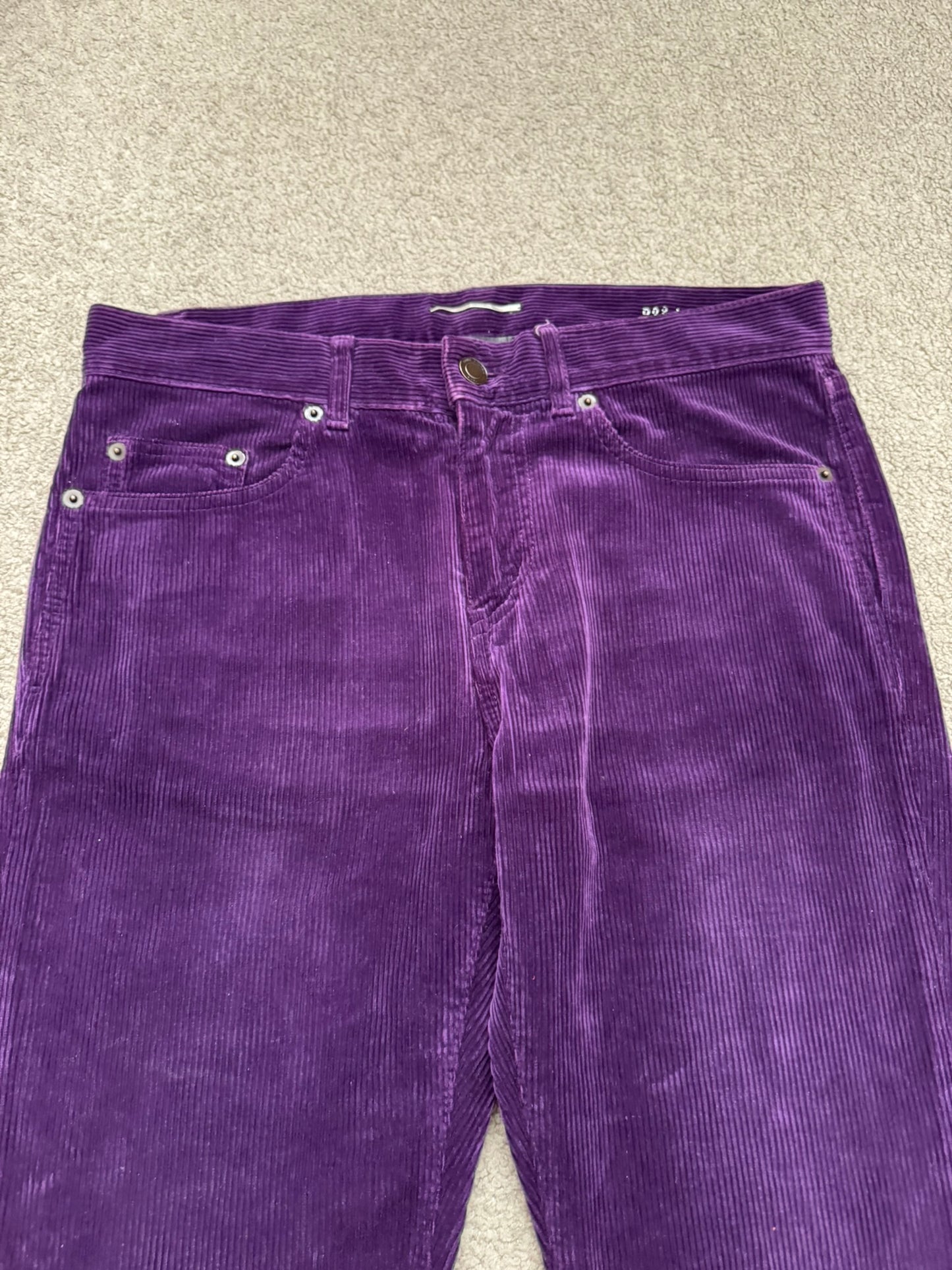 FW18 Saint Laurent Paris Purple D02 Corduroy Jeans