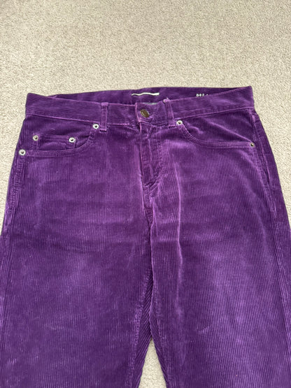 FW18 Saint Laurent Paris Purple D02 Corduroy Jeans