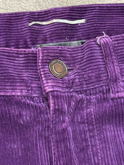 FW18 Saint Laurent Paris Purple D02 Corduroy Jeans