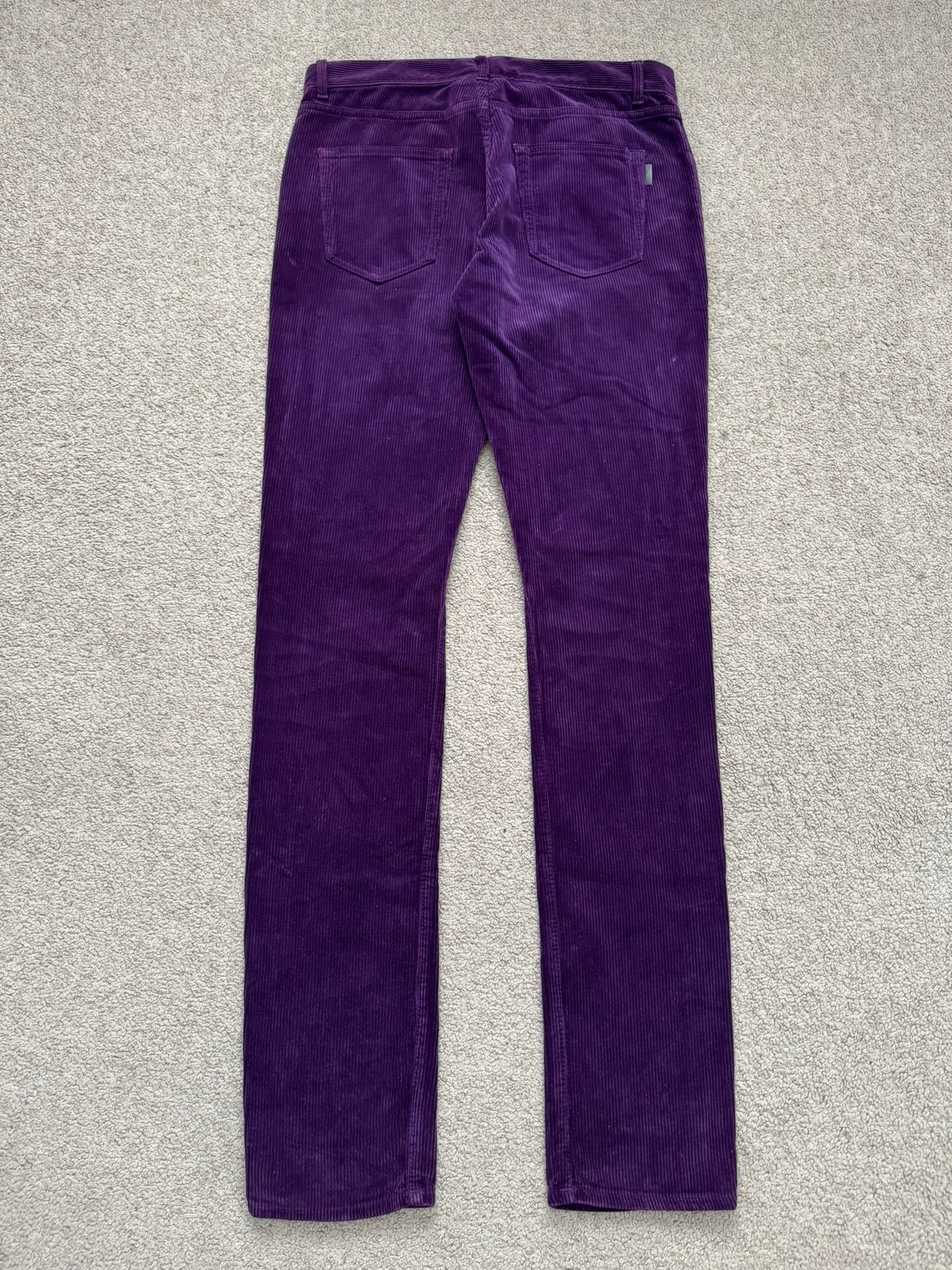 FW18 Saint Laurent Paris Purple D02 Corduroy Jeans