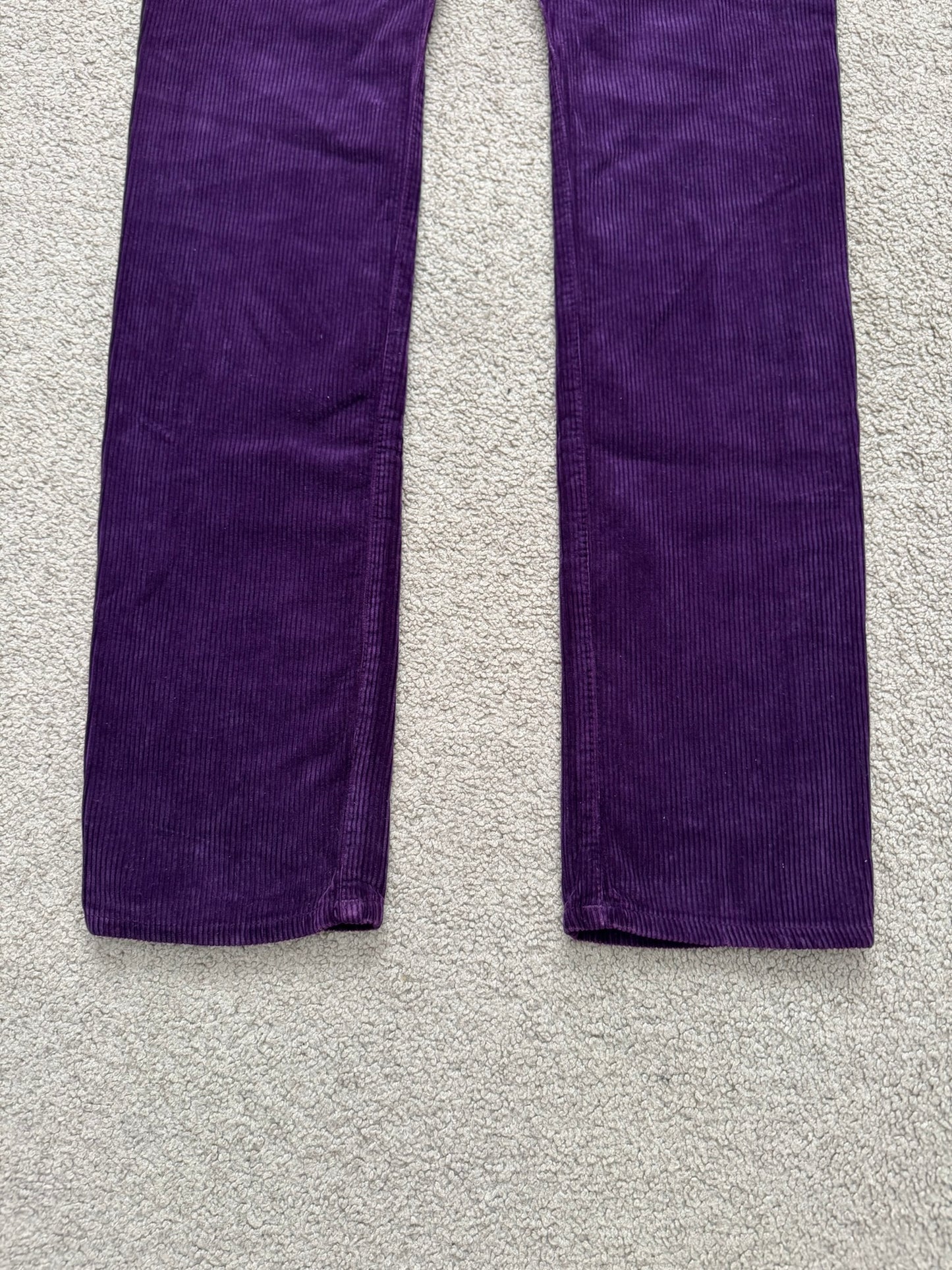 FW18 Saint Laurent Paris Purple D02 Corduroy Jeans